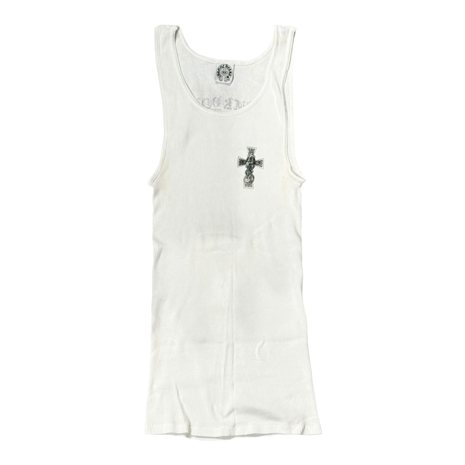 Chrome Hearts Vintage Celtic Cross Fuck You Tank Top White