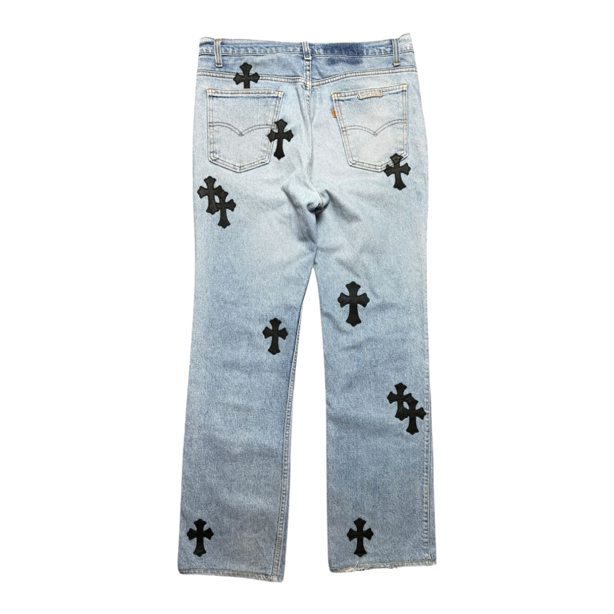 Chrome Hearts Levi's 517 Black Cross Patch Jeans