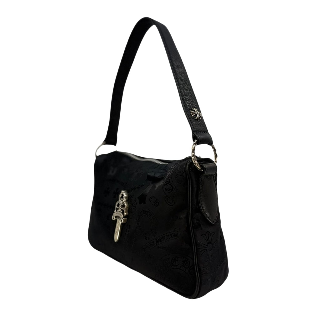 Chrome Hearts Black Nylon Stencil Bag