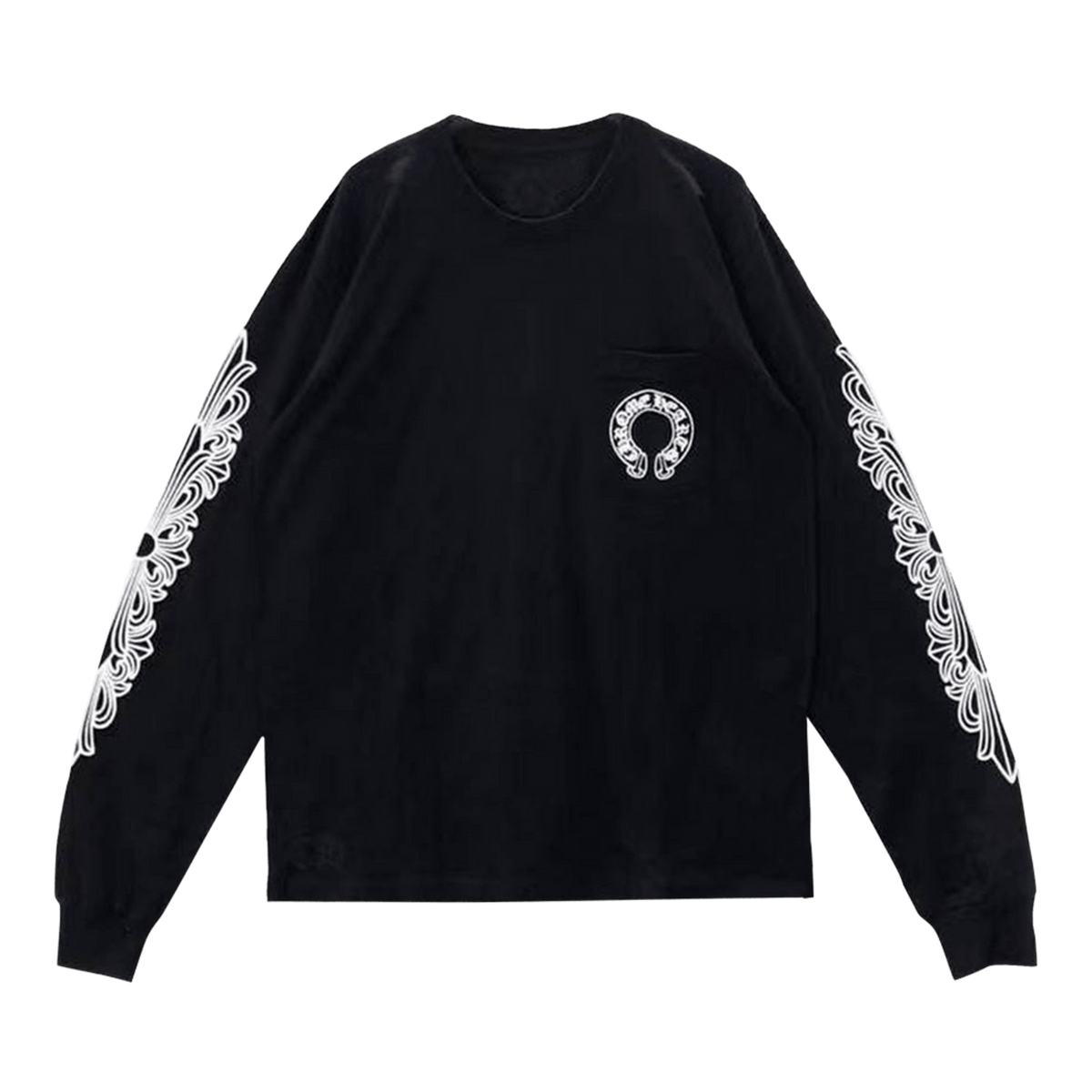 Chrome Hearts Horseshoe Long-Sleeve T-Shirt 'Black/White'