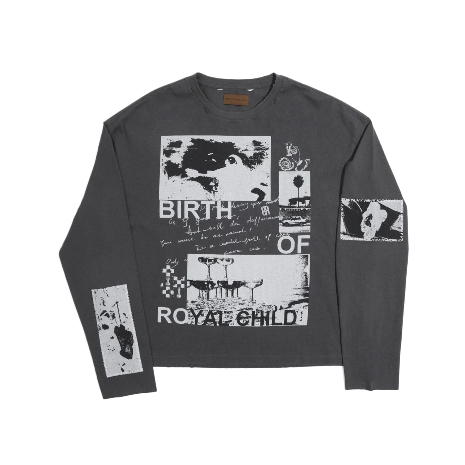 Birth Of Royal Child 90s Hollywood Long Sleeve Tee Black