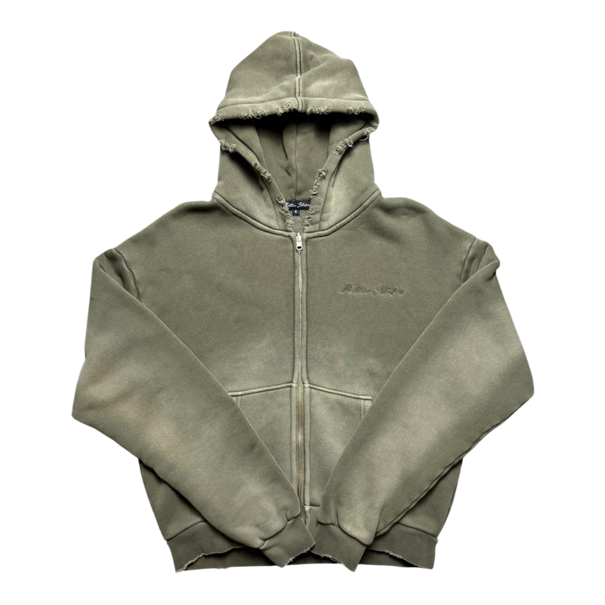 Thirteen Studios Faded Olive Flag Hoodie