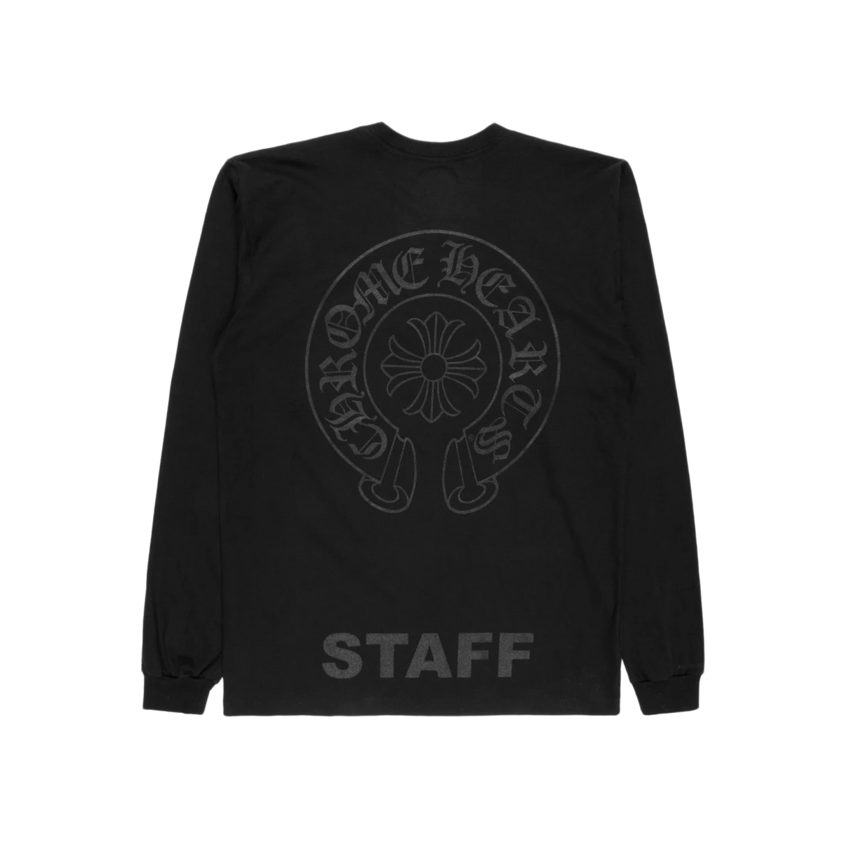 Chrome Hearts Staff Horseshoe Logo Longsleeve T-Shirt Black