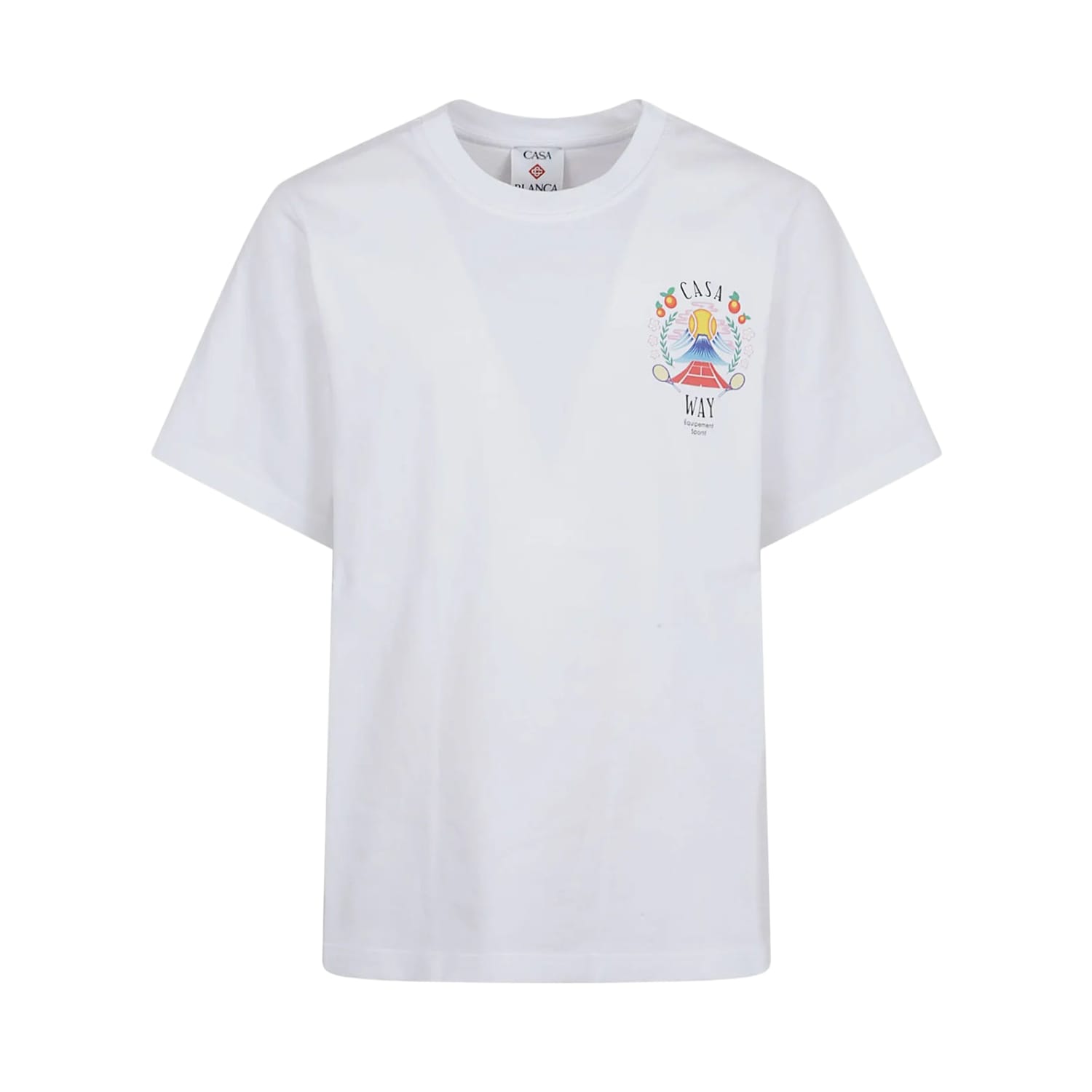 Casablanca Way Mountain Short Sleeve T-Shirt White