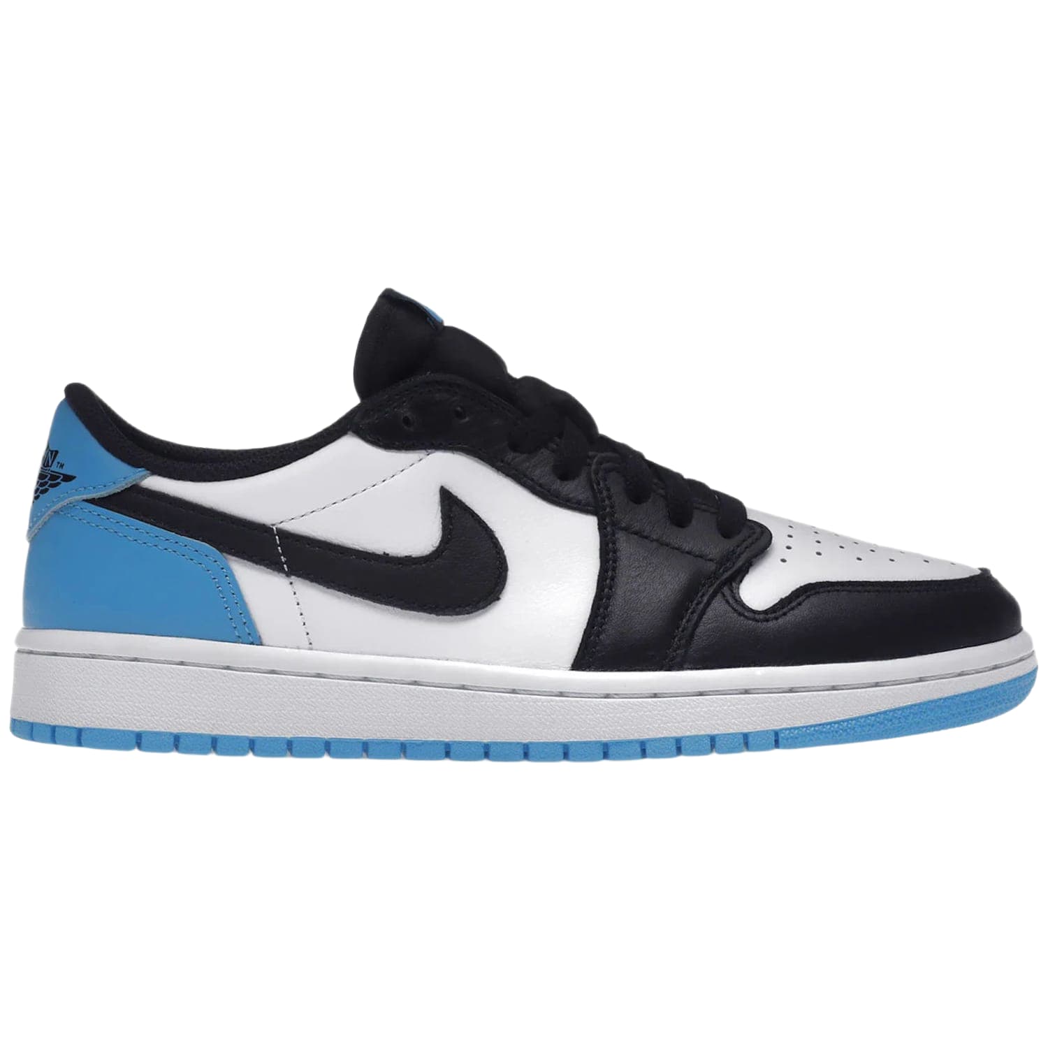 Jordan 1 Retro Low OG Black Dark Powder Blue (Women's)