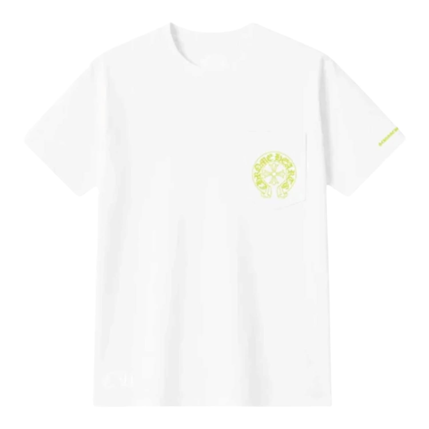 Chrome Hearts Fluorescent Green Horseshoe T-Shirt White