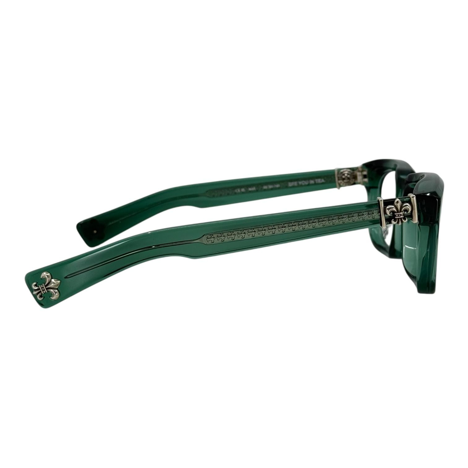 Chrome Hearts See You In Tea Marine Green/Silver Glasses
