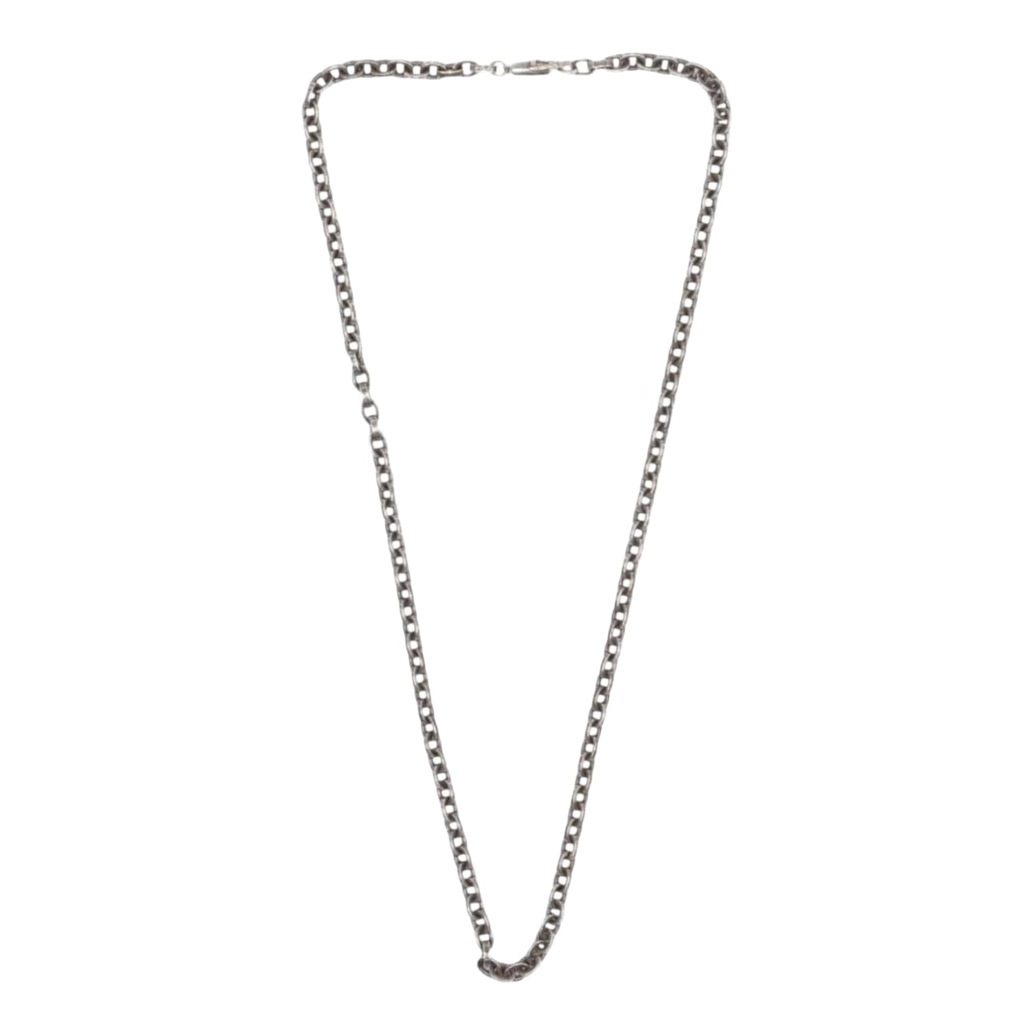 Chrome Hearts Silver Paper Chain Necklace - 20 Inches