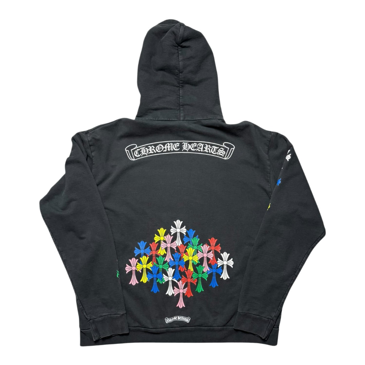 Chrome Hearts Multi Color Cross Cemetery Scroll Hoodie Black