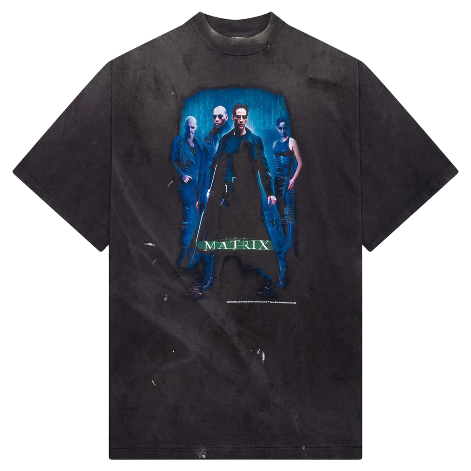 Saint Michael Saint M6 x The Matrix Green Logo T-Shirt  Black