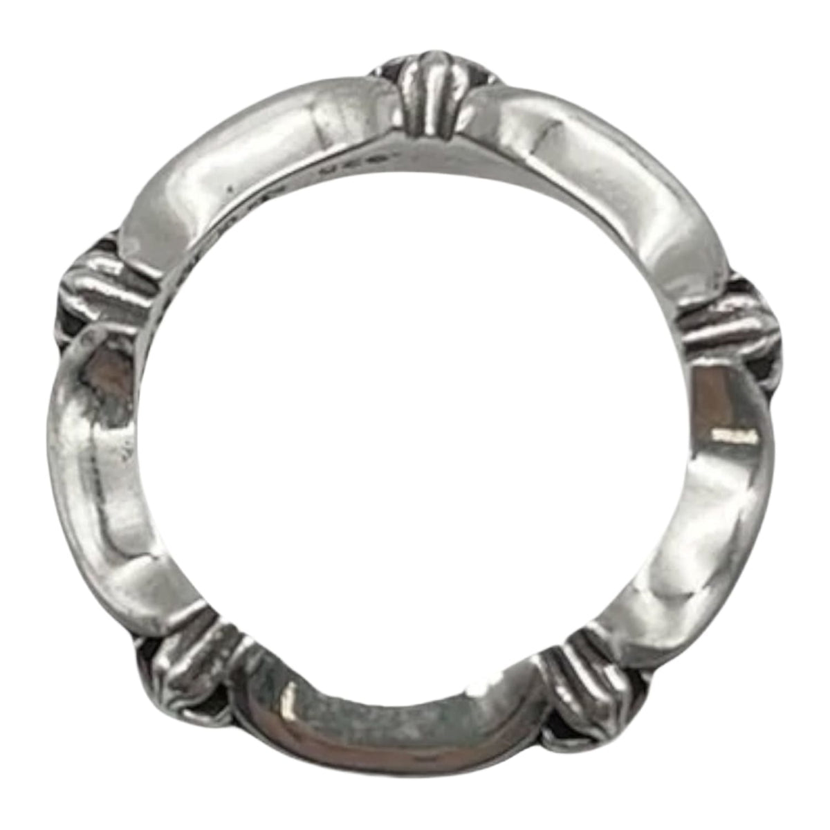 Chrome Hearts Silver Plus and Bone Ring - US Size 6