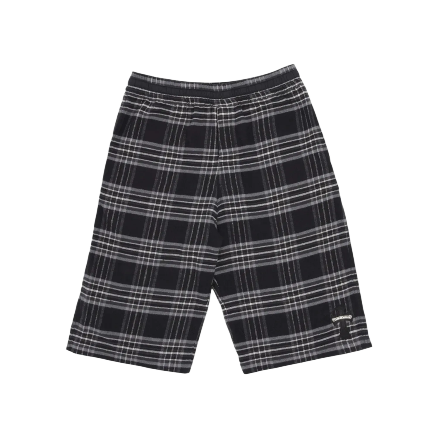 Chrome Hearts After School Cross Patch Flannel Shorts Grey