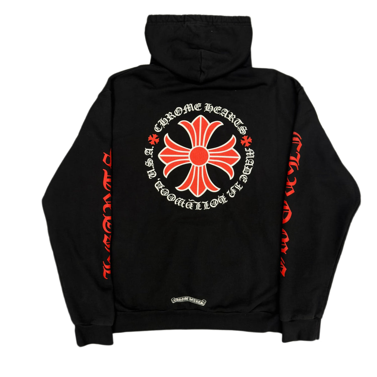 Chrome Hearts Made In Hollywood Plus Cross Hoodie Black/Red