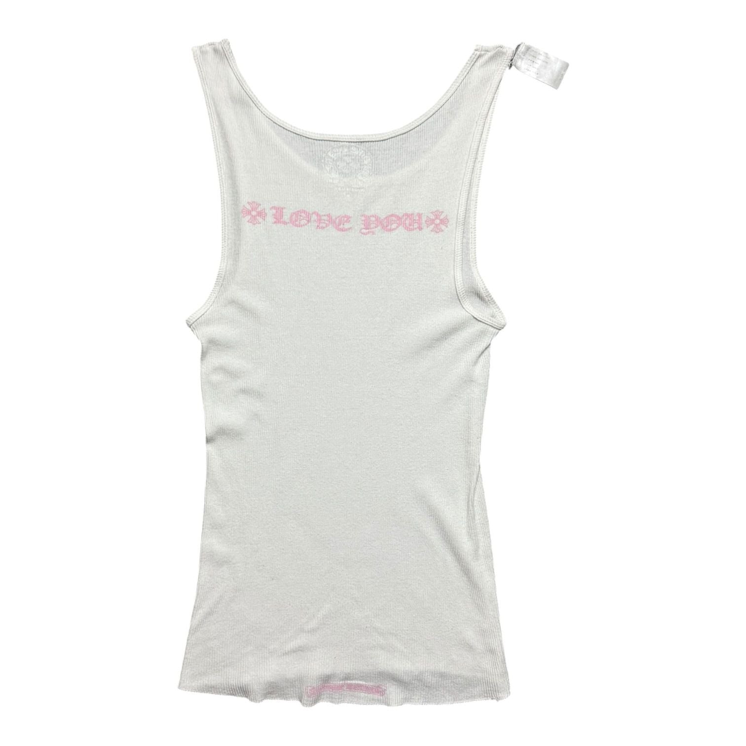 Chrome Hearts Love You Rib Tank White/Pink
