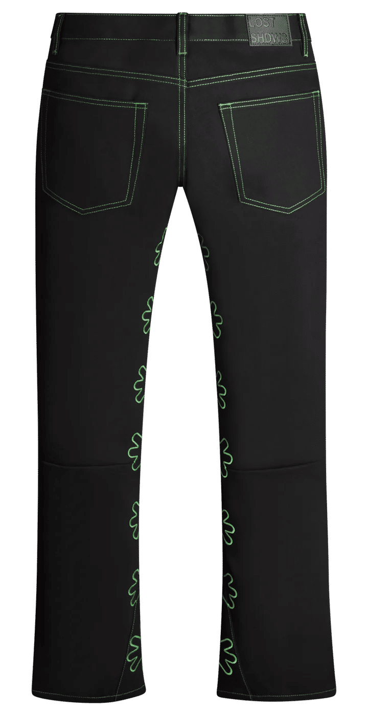 LostShdws Drkshdws Outline Denim Pants Green