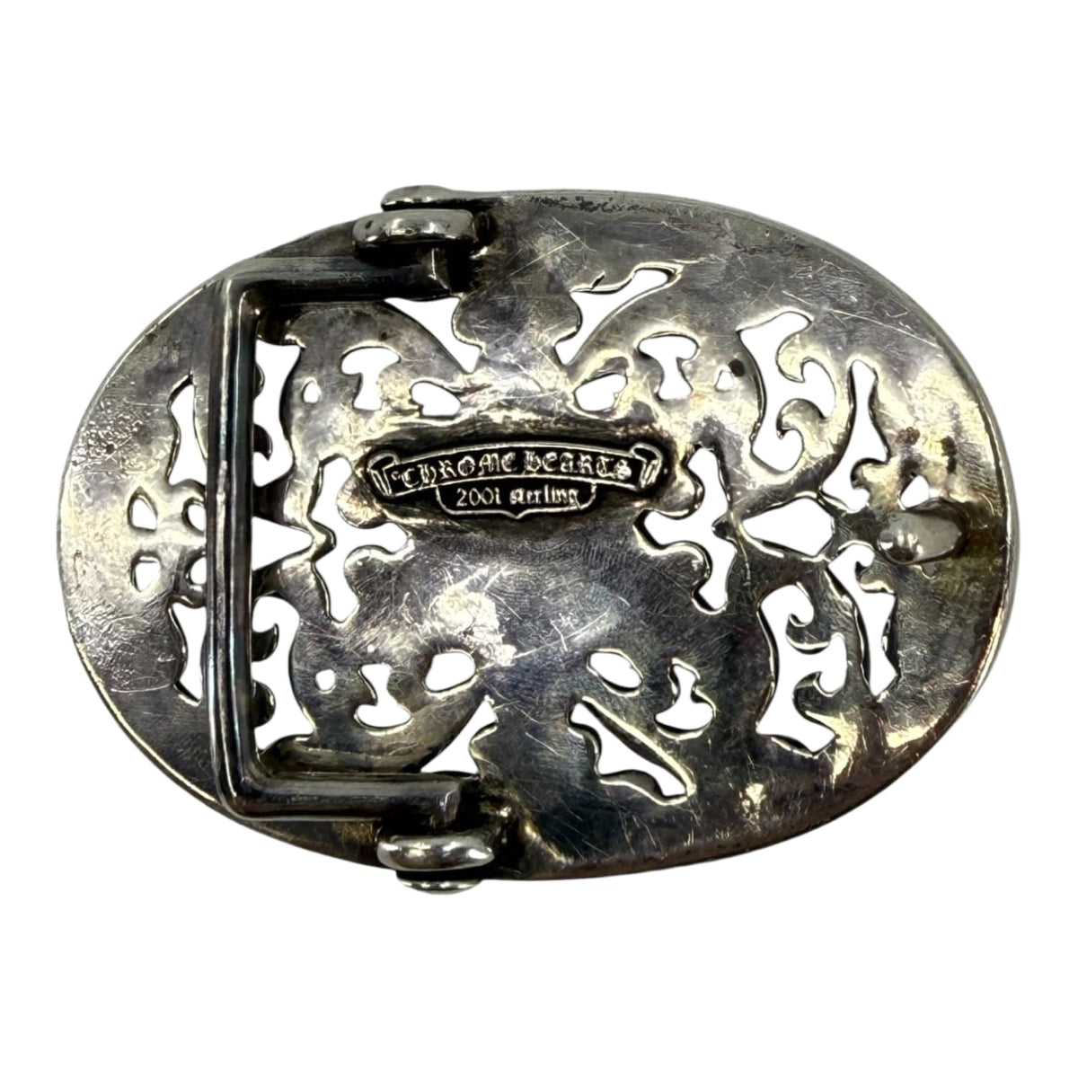 Chrome Hearts Silver Oval Star Belt Buckle