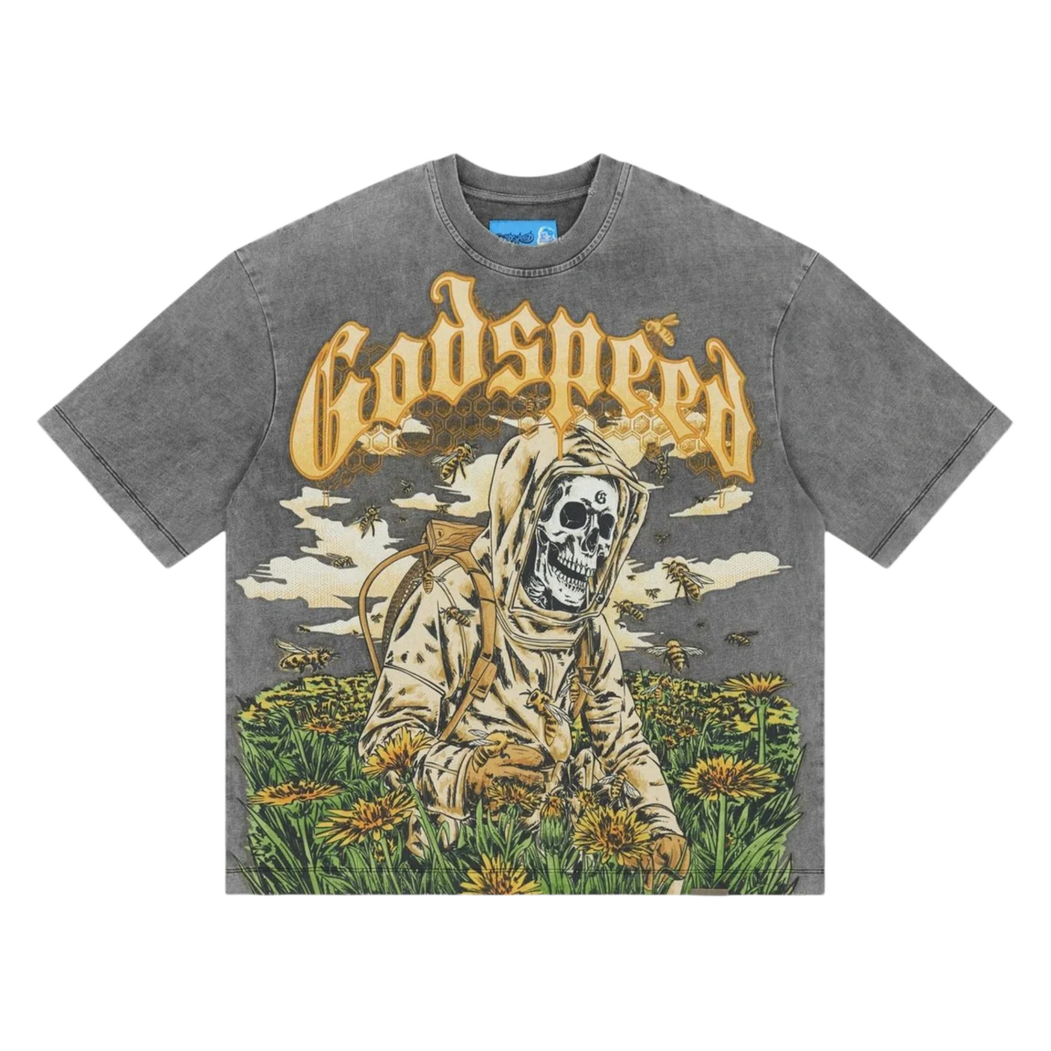 Godspeed Save the Bees II T-shirt Grey Wash