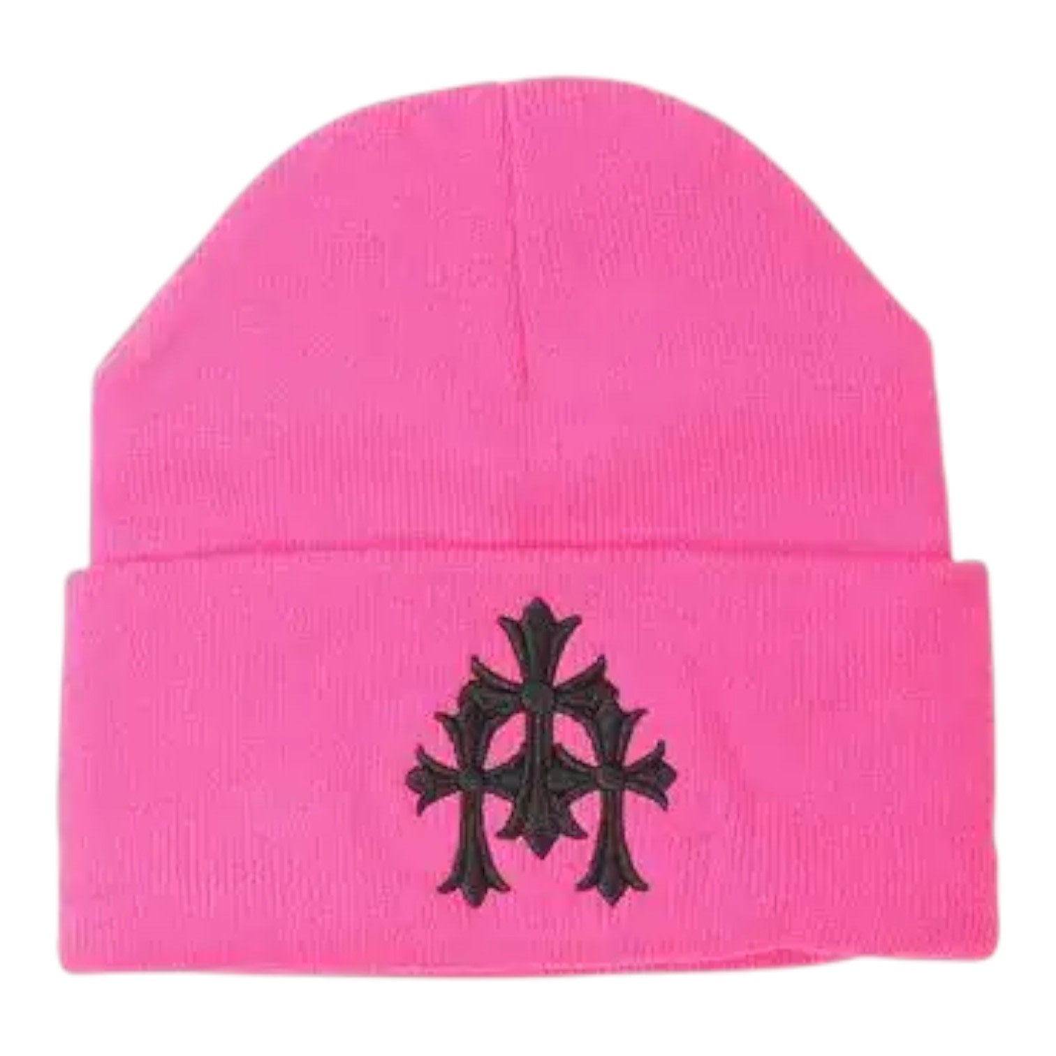 Chrome Hearts Pink Triple Cross Beanie