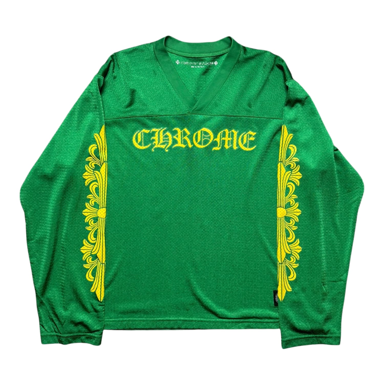 Chrome Hearts Sports Mesh Warm Up Jersey Green/Yellow