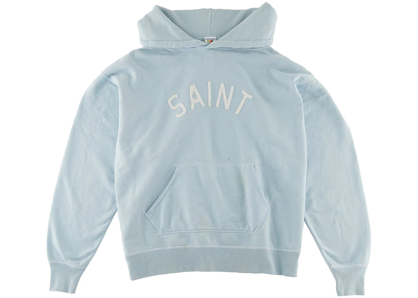 Saint Michael Felt Hoodie Vintage Blue