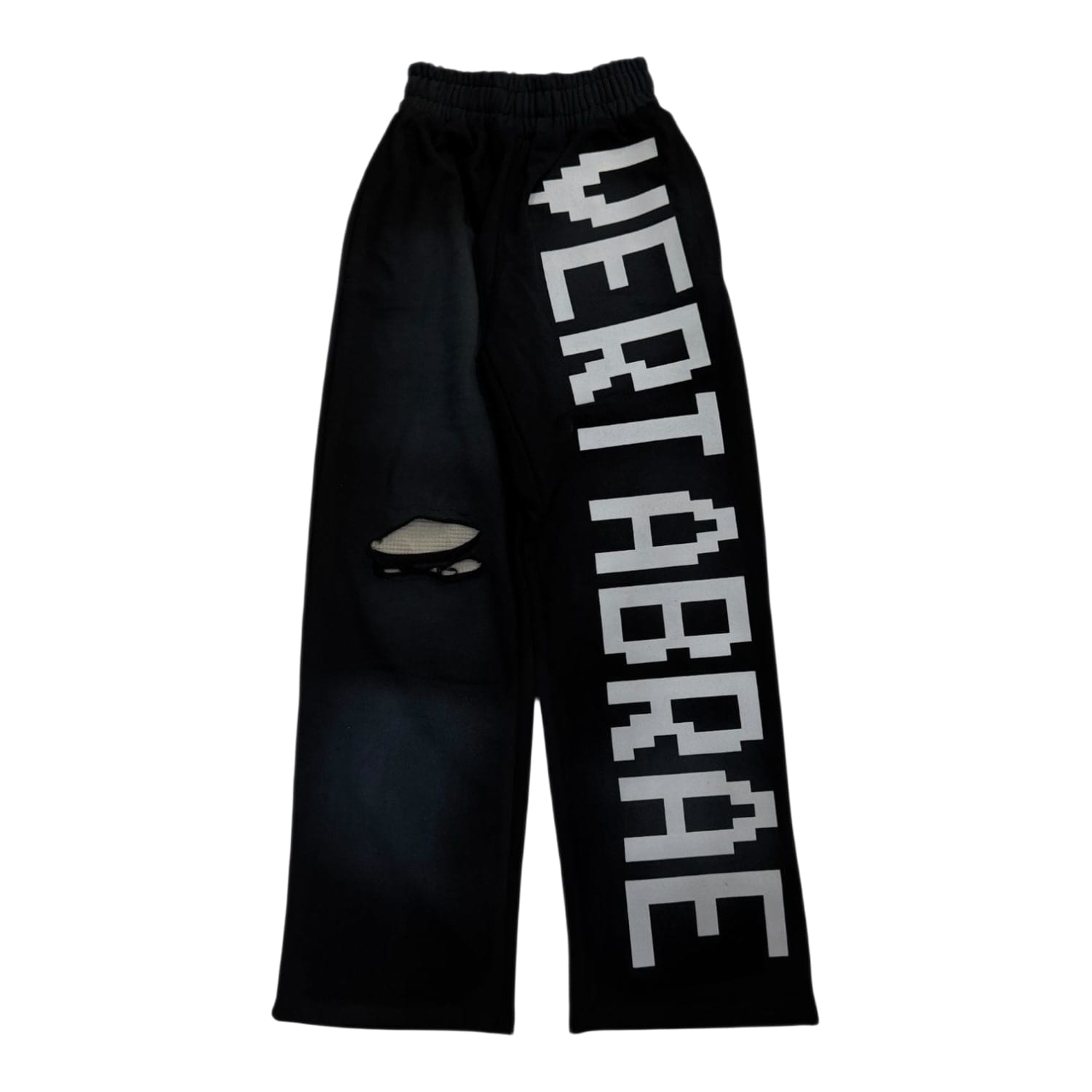 Vertabrae C2 Baggy Distressed Sweatpants Black