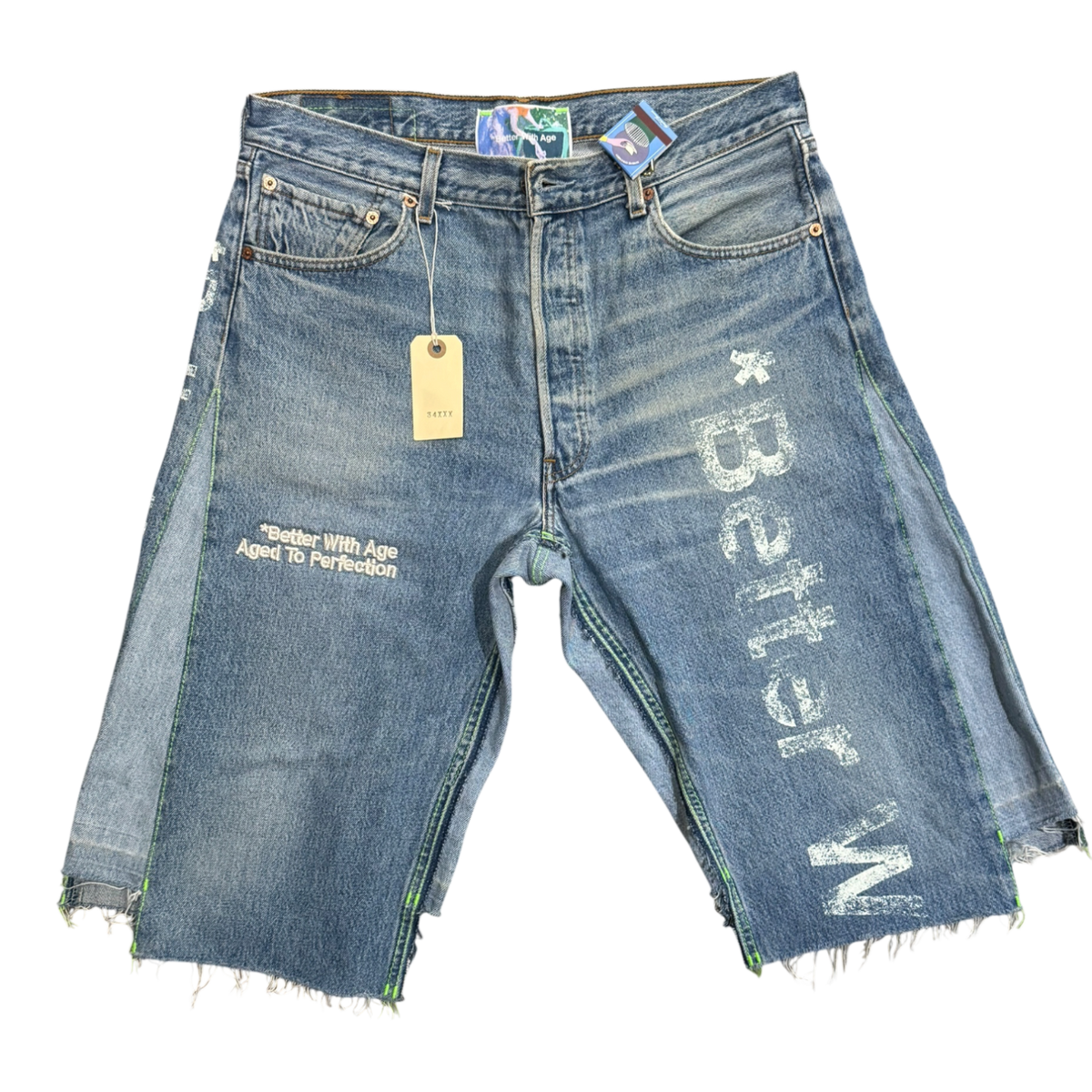 Better With Age Clementine Double-Wide Long Denim Short