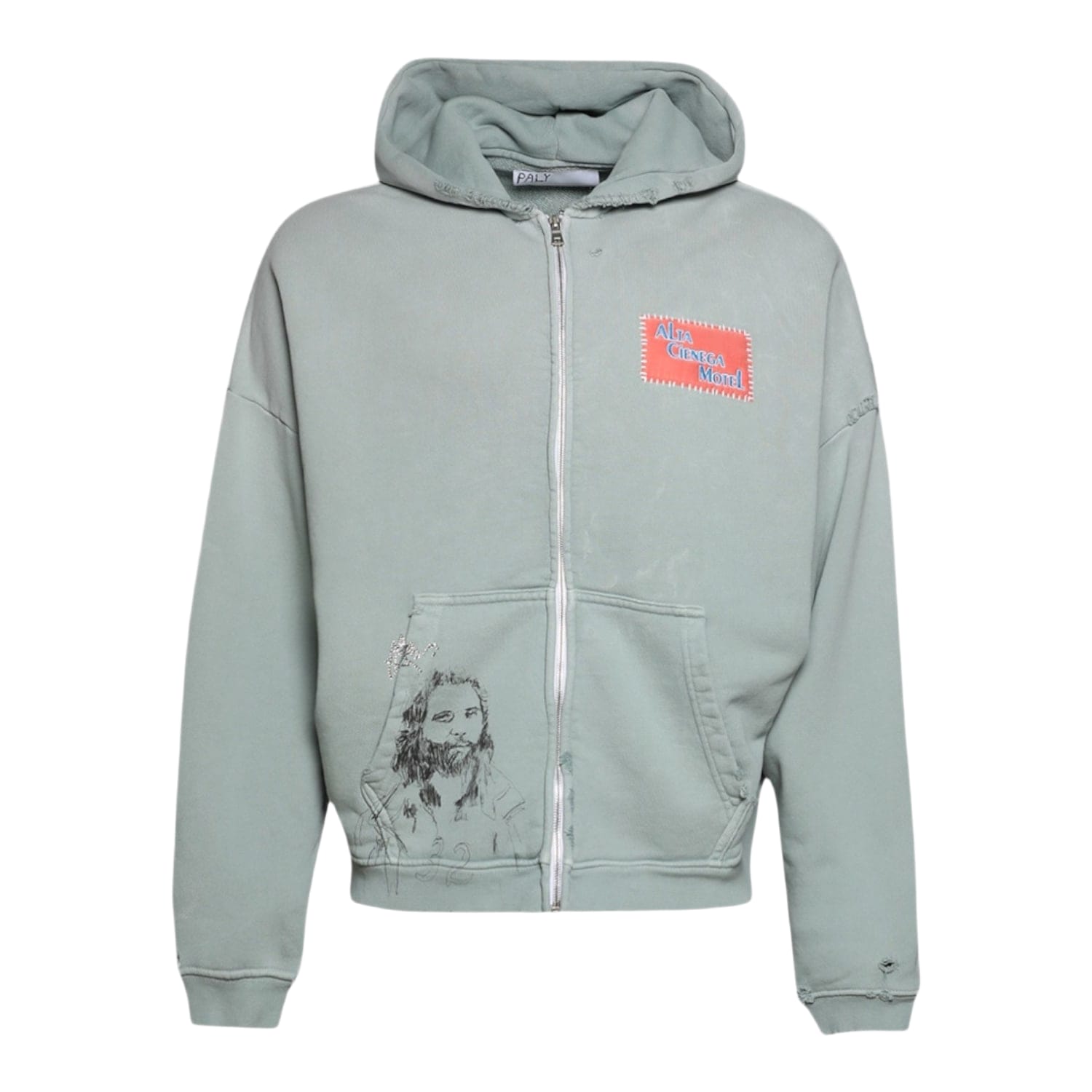 Paly Hollywood Alta Cienega Zip Up Hoodie Green