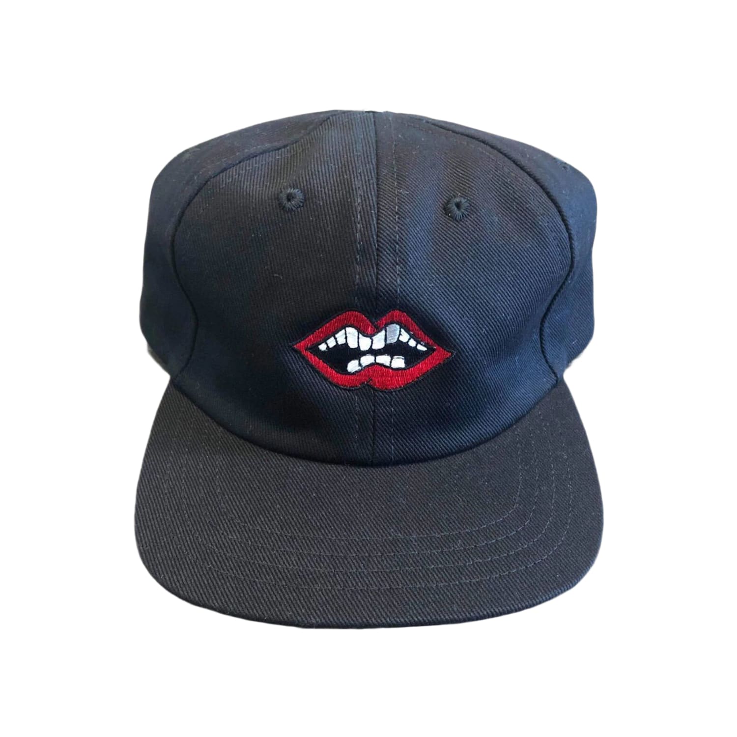 Chrome Hearts Matty Boy Chomper Leather Strapback Hat Black