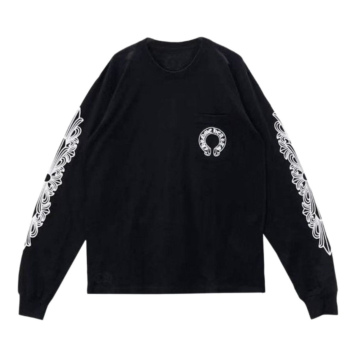 Chrome Hearts Horseshoe Long-Sleeve T-Shirt 'Black/White'