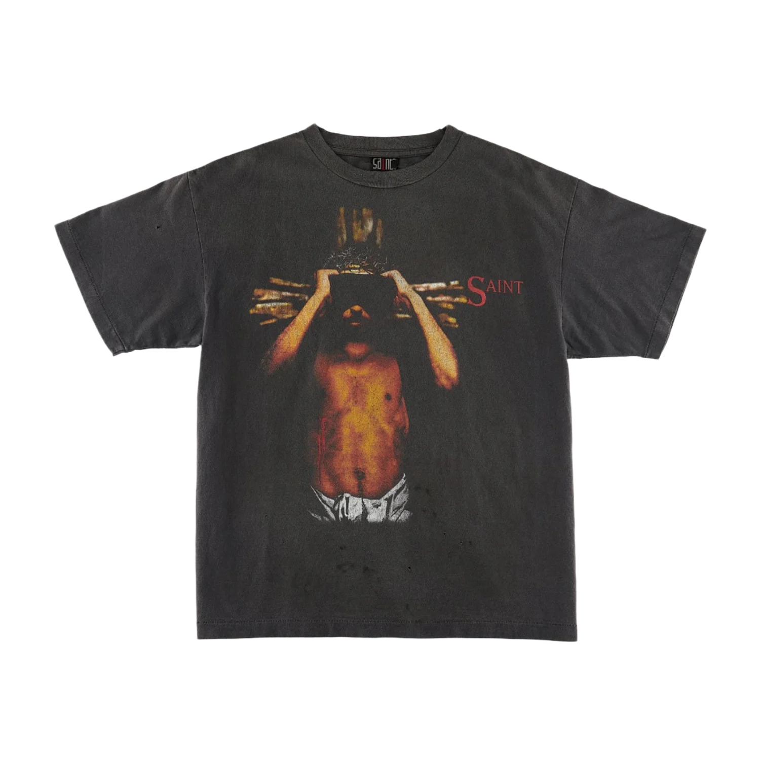 Saint Michael We Live Hell T-Shirt Vintage Black