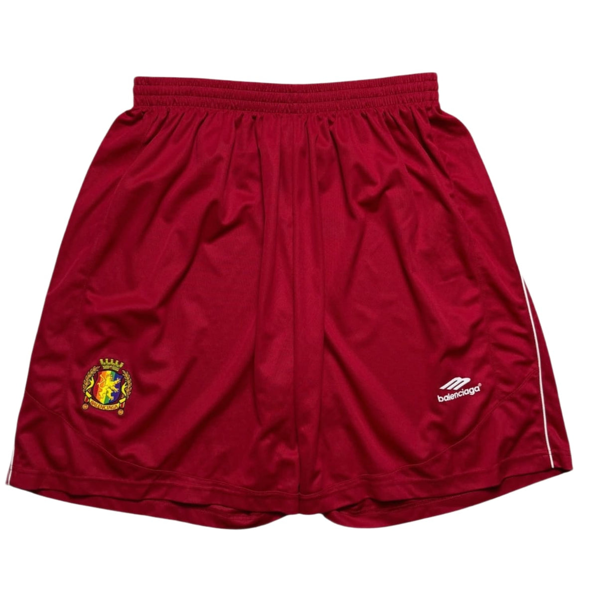 Balenciaga Baggy Mesh Soccer Shorts Red