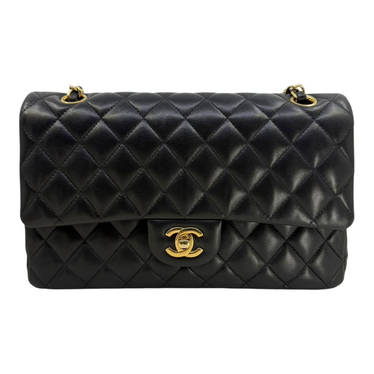 Chanel Classic Medium Quilted Double Flap Bag Black/Gold