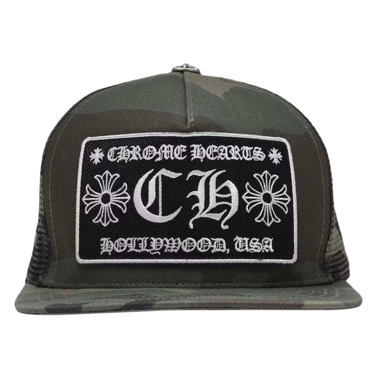 Chrome Hearts CH Hollywood Trucker Hat Camo