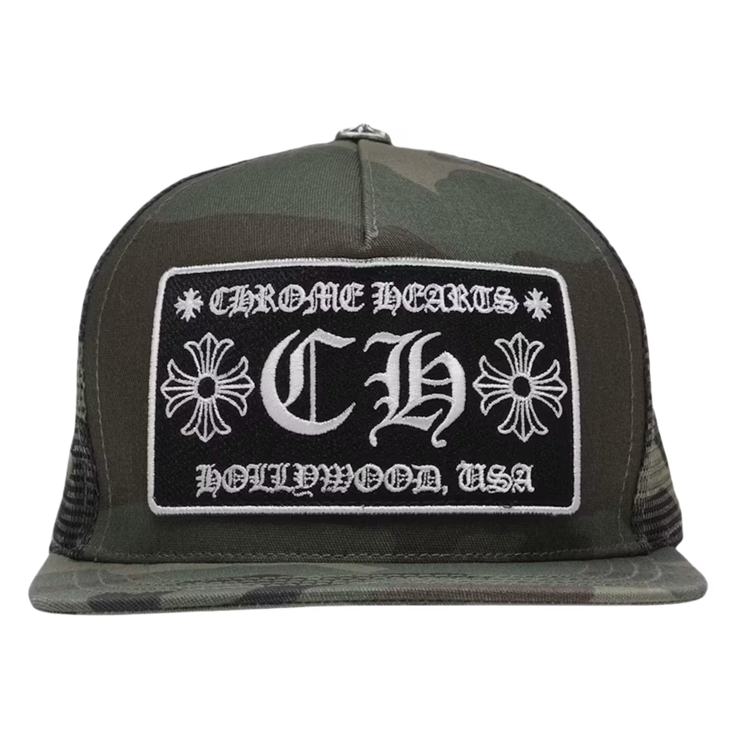 Chrome Hearts CH Hollywood Trucker Hat Camo
