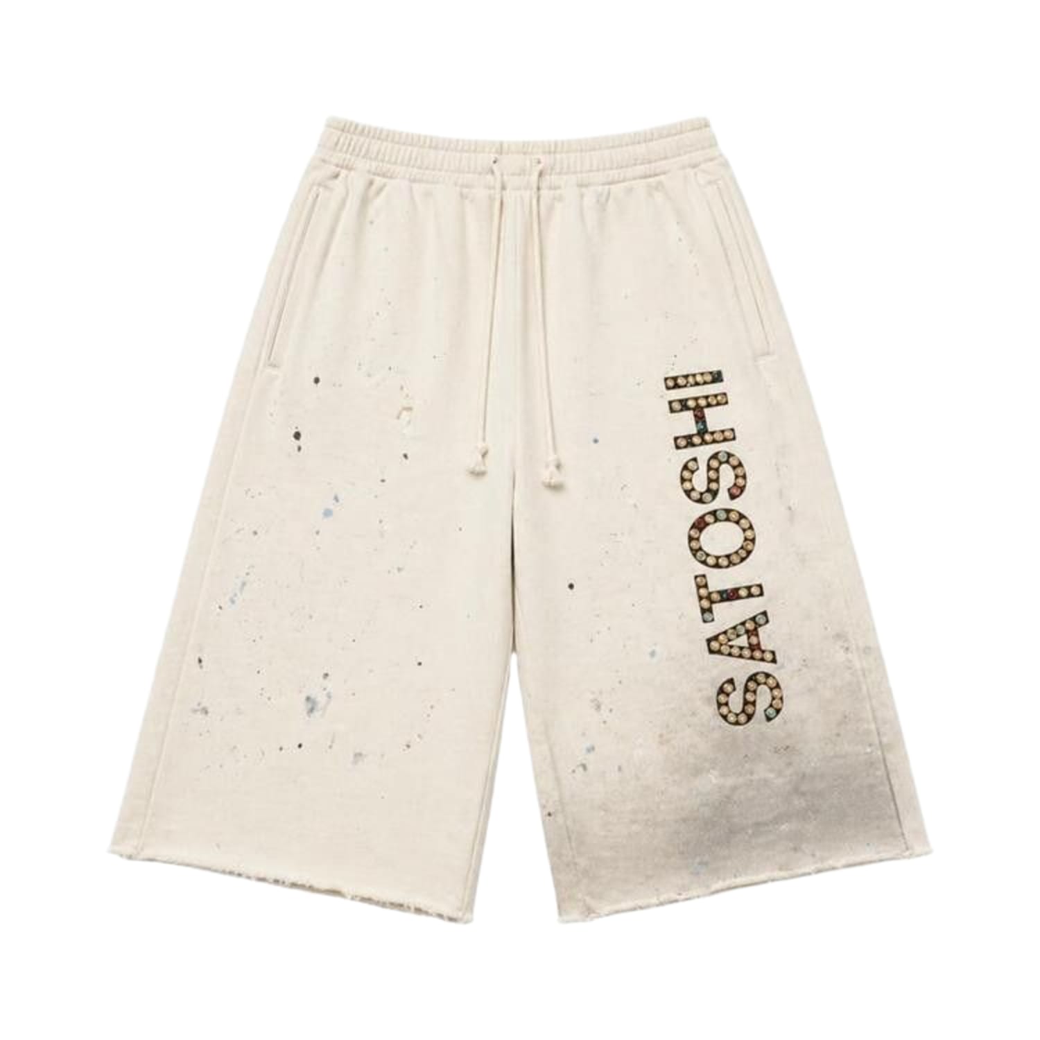 Satoshi Nakamoto Drifter Sweatshorts Dirty White