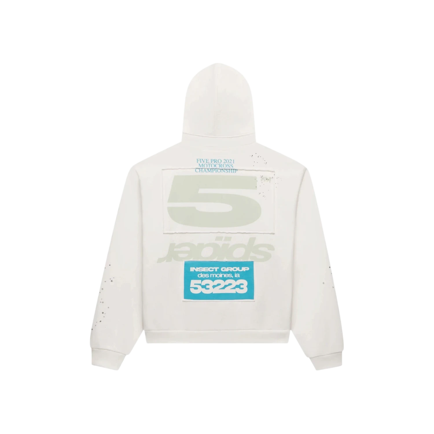 Sp5der T&F Zip Up Hoodie White
