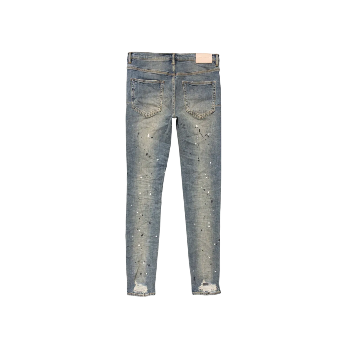Purple Brand Purple Brand Mid Rise Destroy Paint Jeans Blue