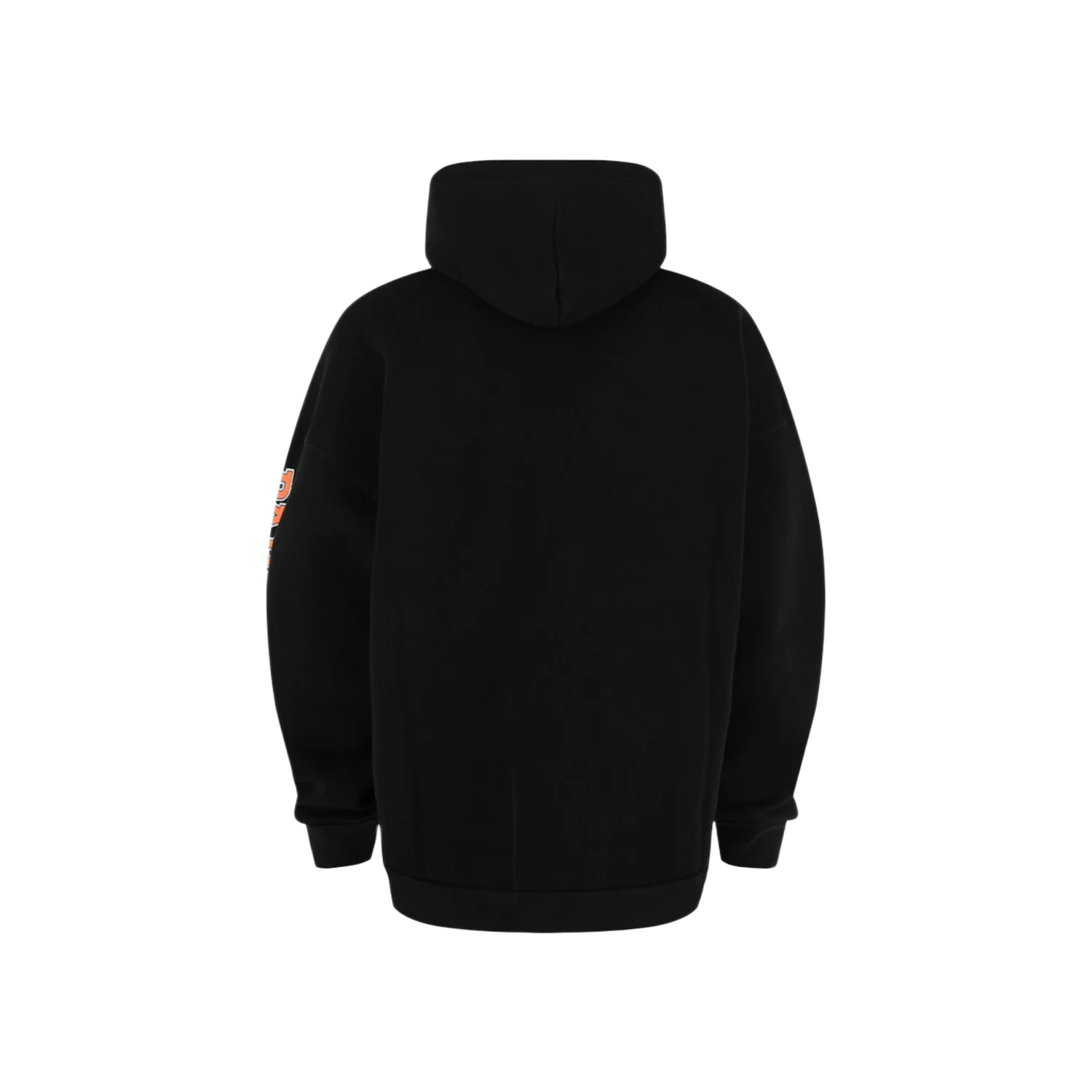 Balenciaga Oversized Logo Print Hoodie Black Orange