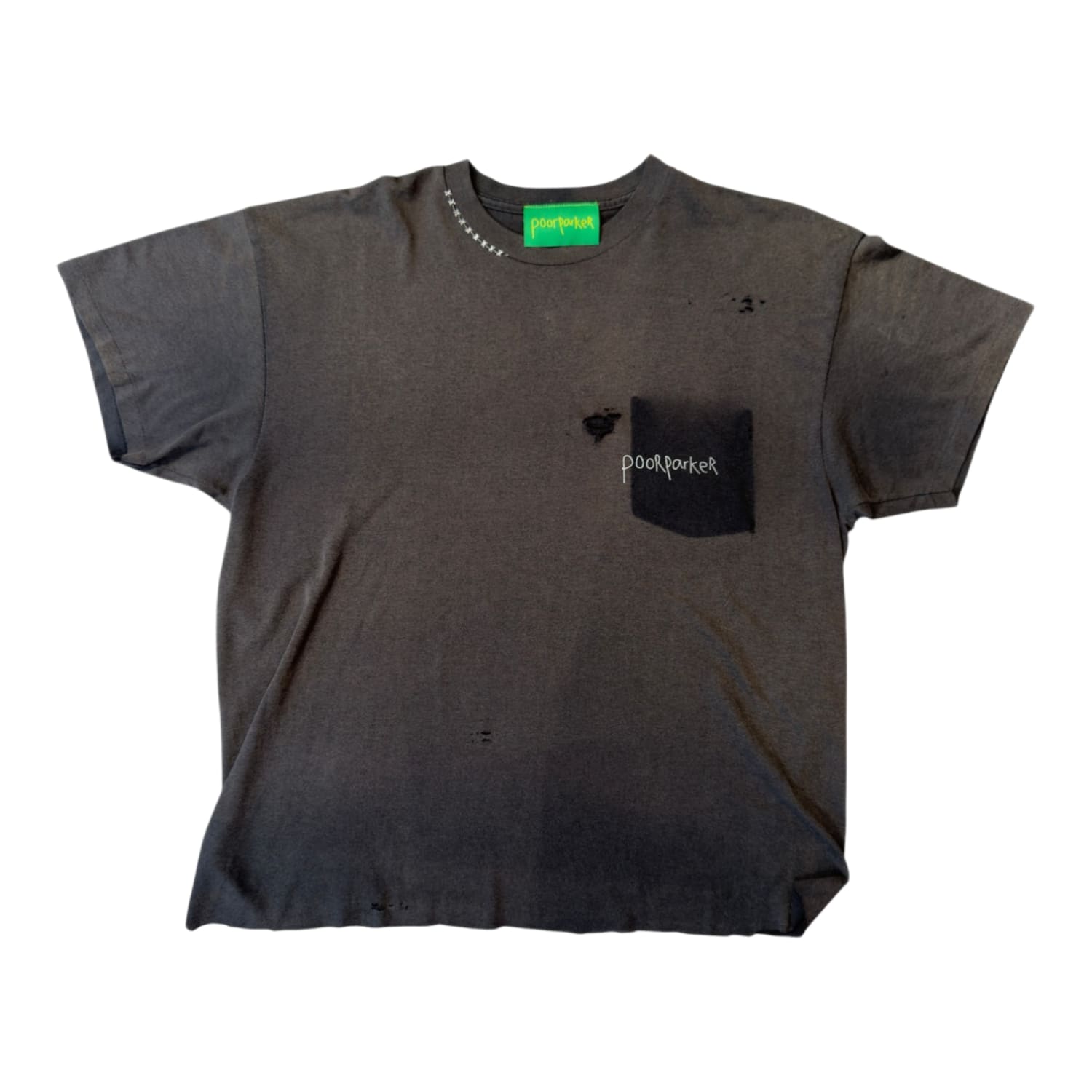 Poor Parker Vintage Classic Logo  One Of One T-shirt Black