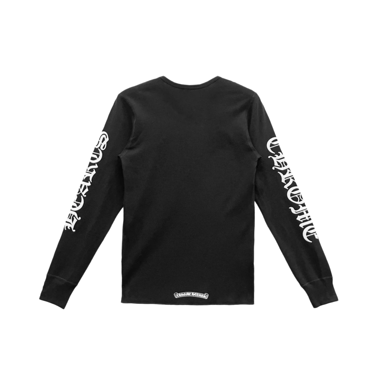 Chrome Hearts Scroll Logo Long-Sleeve Thermal T-Shirt Black