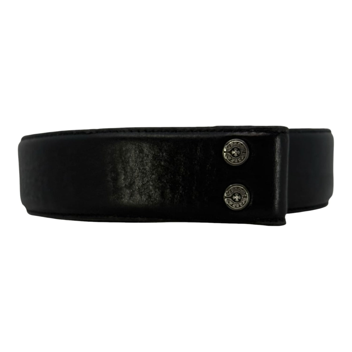 Chrome Hearts Black Leather Belt Strap - Size 34