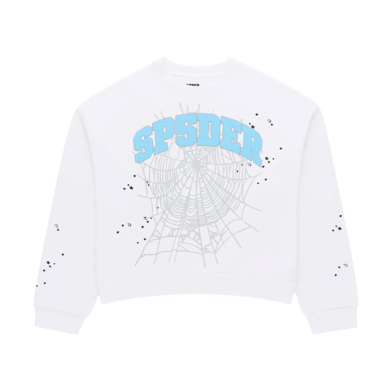 Sp5der Varsity Web Crewneck White