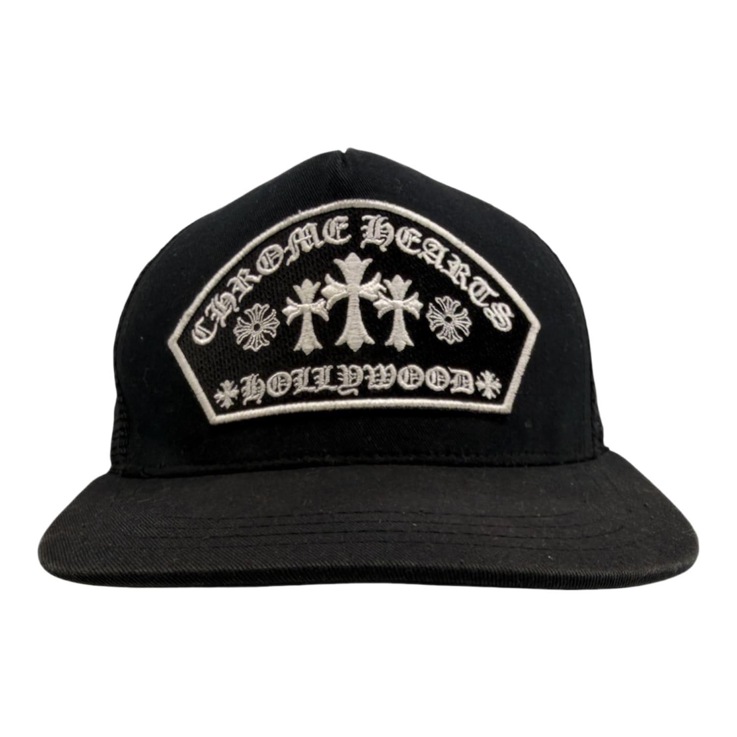 Chrome Hearts King Taco Patch Trucker Hat Black/White