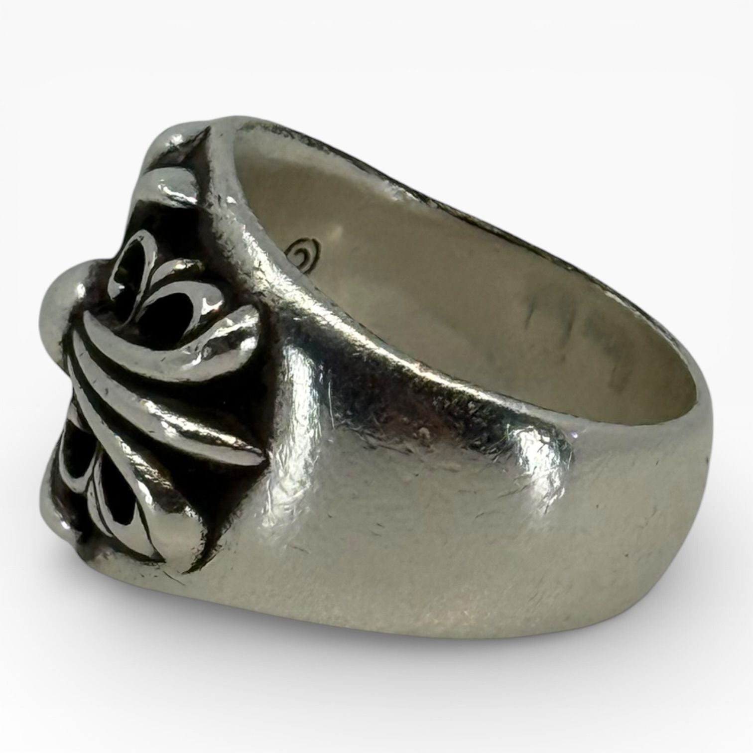 Chrome Hearts Silver Keeper Oval Ring - US Size 12