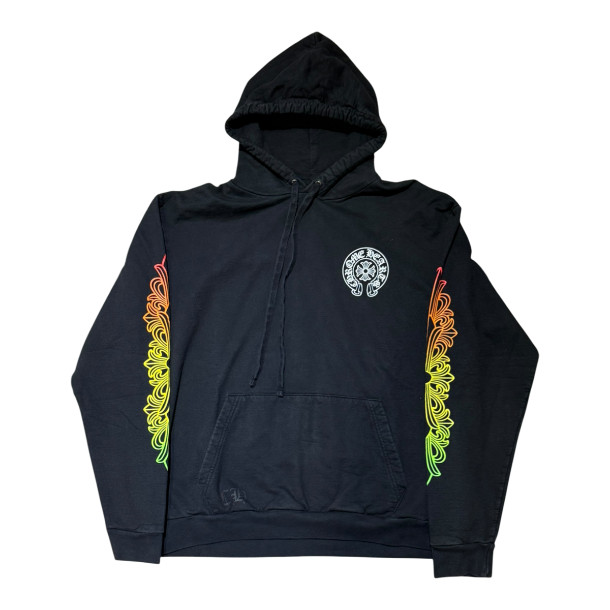 Chrome Hearts Floral Sleeve Gradient Made In Hollywood Hoodie Black/Gradient