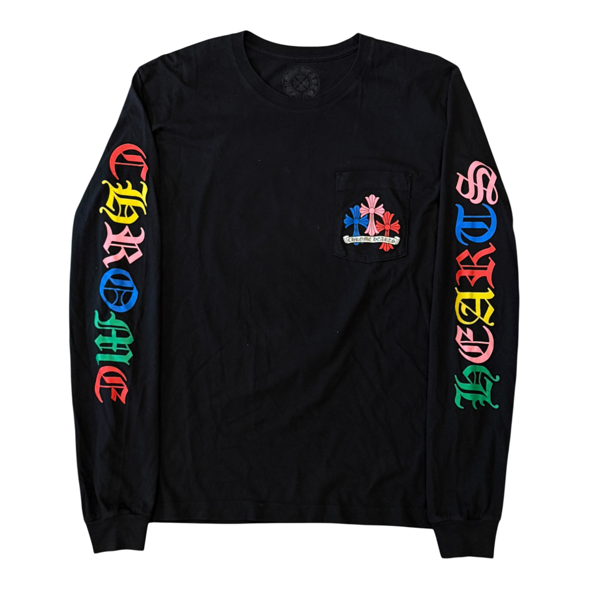Chrome Hearts Multi Color Cross Cemetery L/S T-shirt Black