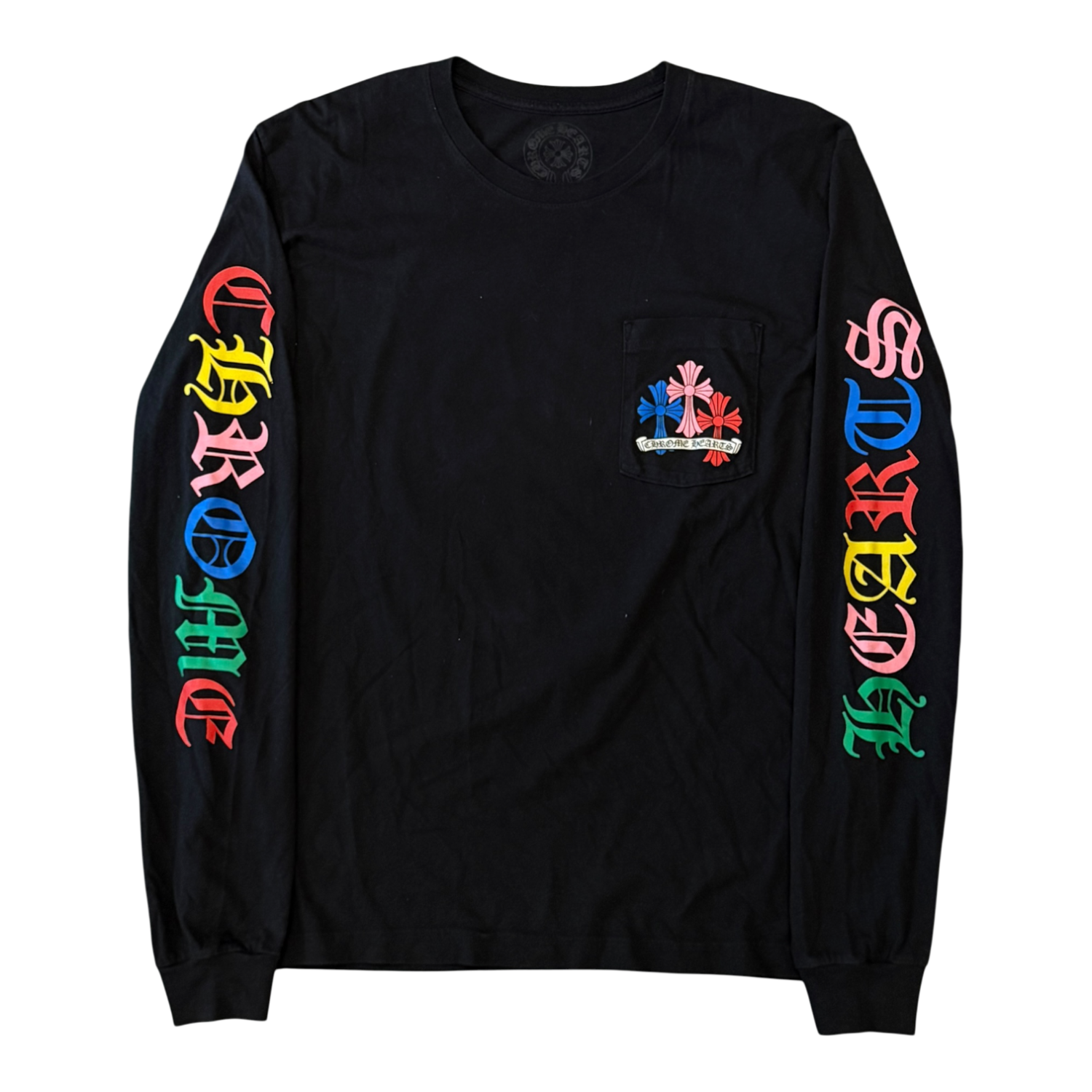 Chrome Hearts Multi Color Cross Cemetery L/S T-shirt Black