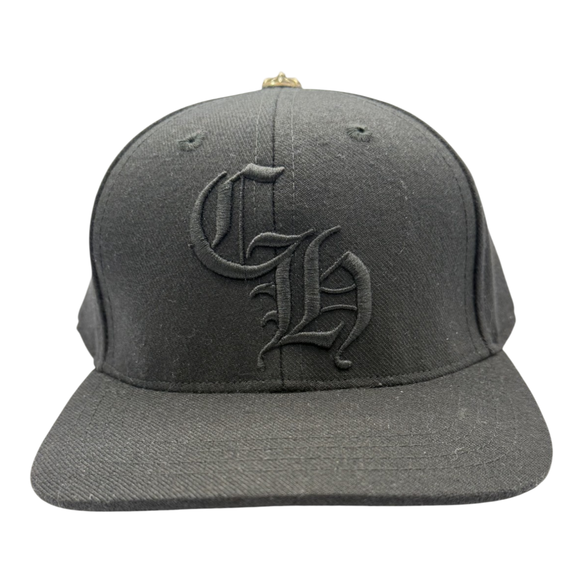 Chrome Hearts Tonal CH Fitted Baseball Hat Black