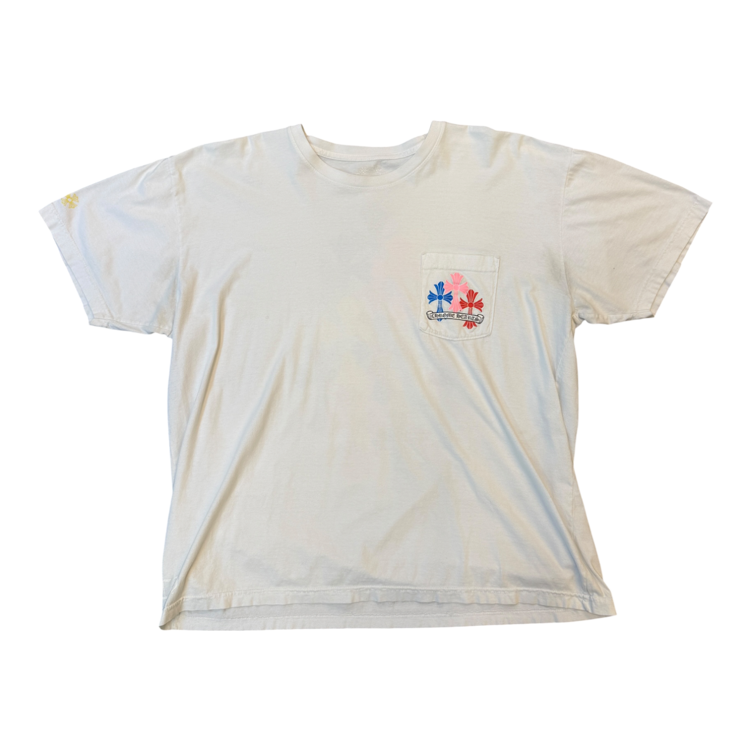 Chrome Hearts Multi Color Cross Cemetery T-shirt White