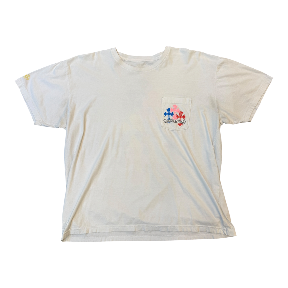 Chrome Hearts Multi Color Cross Cemetery T-shirt White